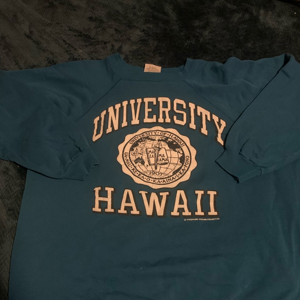 Hanes University of Hawaii Teal Sweatshirt